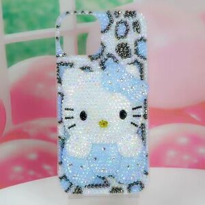 Hello Kitty Blue 3D Rhinestone Phone Case